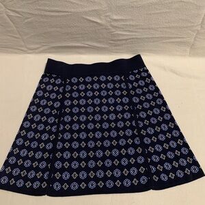 Loft Petite A-line Mosaic sweater skirt